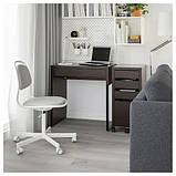 Письмовий стіл IKEA MICKE 73x50 см чорно-коричневий комп'ютерний столик, стіл для ноутбука ІКЕА МІККЕ, фото 5