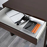 Письмовий стіл IKEA MICKE 73x50 см чорно-коричневий комп'ютерний столик, стіл для ноутбука ІКЕА МІККЕ, фото 6