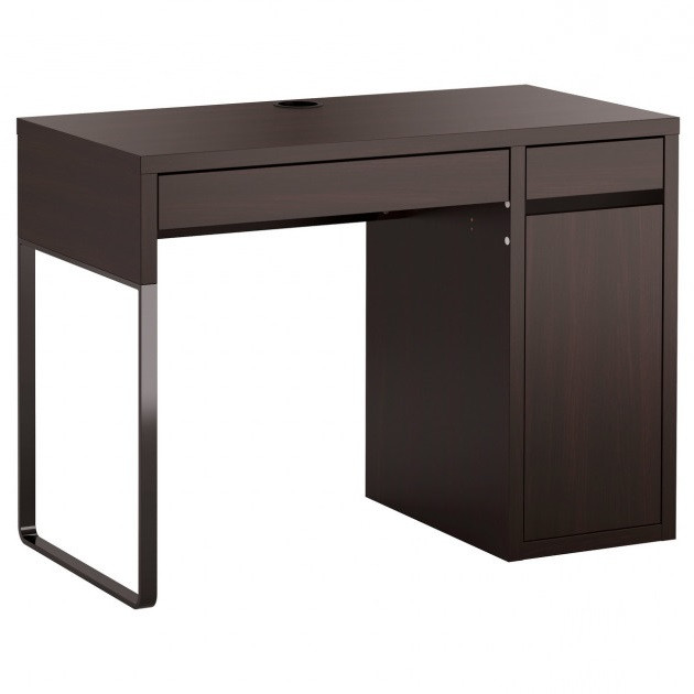 Письмовий стіл IKEA MICKE 105x50 см чорно-коричневий комп'ютерний столик, стіл для ноутбука ІКЕА МІККЕ
