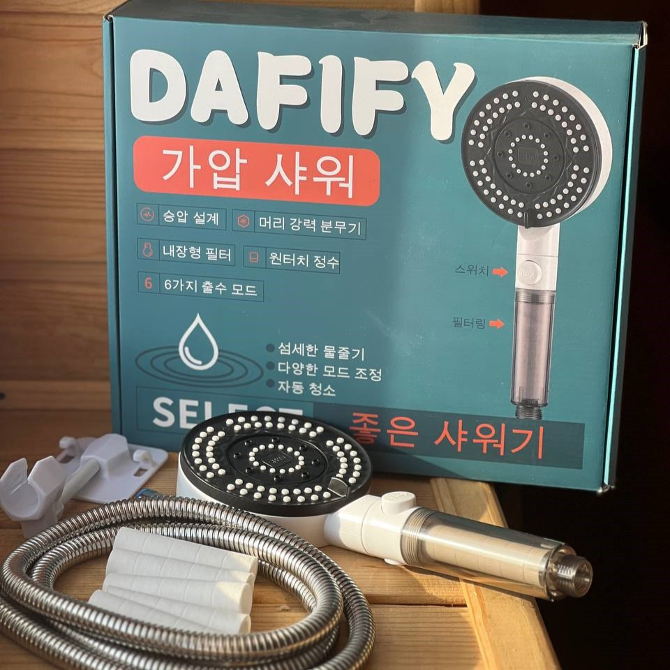 Лійка для душу з металевим шлангом і фільтрами 8 режимів Dafify, фото 1