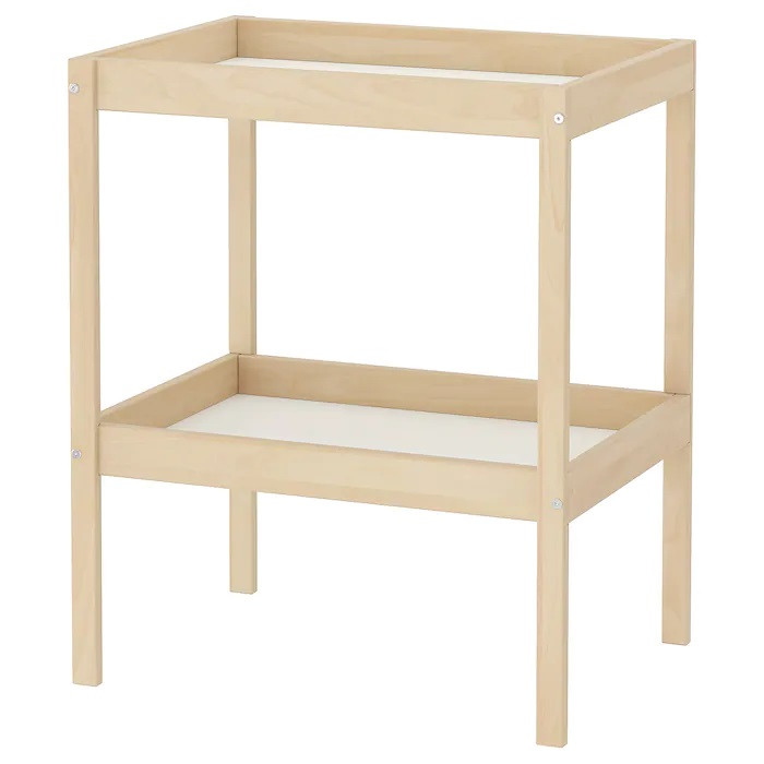 Сповивальний столик IKEA SNIGLAR 72x53 см бук/білий ІКЕА СНІГЛАР
