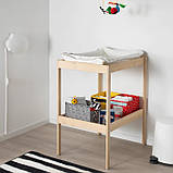 Сповивальний столик IKEA SNIGLAR 72x53 см бук/білий ІКЕА СНІГЛАР, фото 6