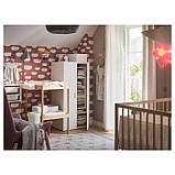 Сповивальний столик IKEA SNIGLAR 72x53 см бук/білий ІКЕА СНІГЛАР, фото 10
