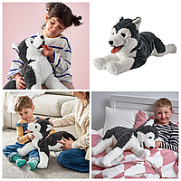 Велика м'яка плюшева іграшка Хаски IKEA LIVLIG 57 см дитяча іграшка собака 402.979.90