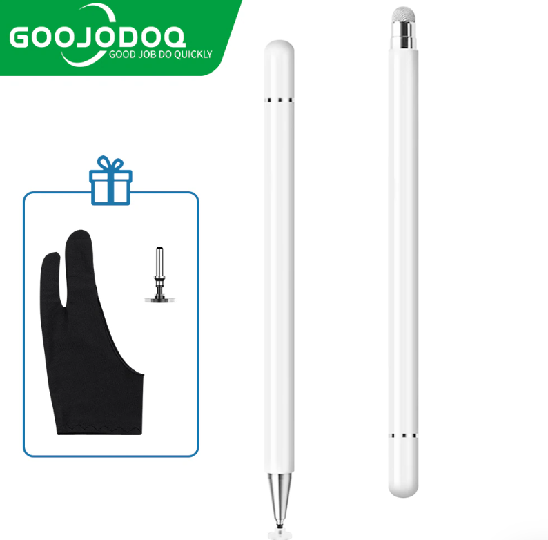 Універсальний стілус 2 в 1 Pencil Magnet Duo чорний олівець-ручка для всіх сенсорних екранів Android iOS Windows