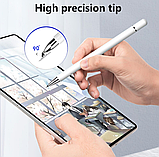 Універсальний стілус 2 в 1 Pencil Magnet Duo чорний олівець-ручка для всіх сенсорних екранів Android iOS Windows, фото 4