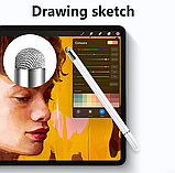 Універсальний стілус 2 в 1 Pencil Magnet Duo чорний олівець-ручка для всіх сенсорних екранів Android iOS Windows, фото 5