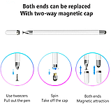 Універсальний стілус 2 в 1 Pencil Magnet Duo чорний олівець-ручка для всіх сенсорних екранів Android iOS Windows, фото 8