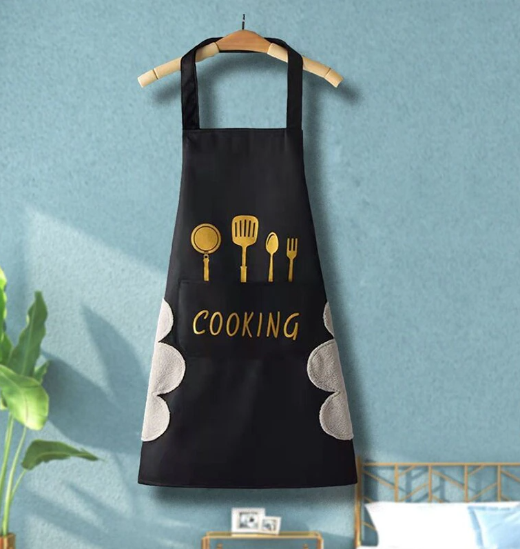Водонепроникний кухонний фартух Cooking чорний