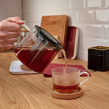 Скляний заварювальний чайник 600 мл IKEA RIKLIG заварник (чайник для заварювання) 0,6 літра 402.978.48, фото 4