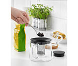 Скляний заварювальний чайник 600 мл IKEA RIKLIG заварник (чайник для заварювання) 0,6 літра 402.978.48, фото 9