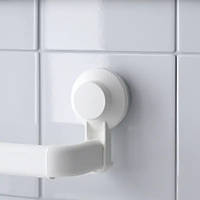 Вішалка розсувна для рушників із вакуумною присоскою біла IKEA TISKEN ТІСКЕН ІКЕА