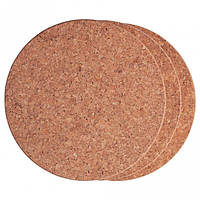 Підставки під гаряче (3 шт.) IKEA HEAT коркове дерево, дерев'яне 19 см ІКЕА ХІТ