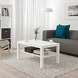 Журнальний стіл з полицею IKEA LACK 90x55 см білий прямокутний кавовий столик для вітальні ІКЕА ЛАКК, фото 6