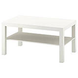 Журнальний стіл з полицею IKEA LACK 90x55 см білий прямокутний кавовий столик для вітальні ІКЕА ЛАКК, фото 11
