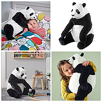 Велика м'яка іграшка Панда 47 см IKEA DJUNGELSKOG - плюшевий чорно-білий ведмідь ІКЕА 804.028.09