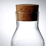 Графин скляний із корком 1 л IKEA 365+ прозоре загартоване скло/ коркове дерево 27 см ІКЕА, фото 3