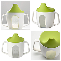 Чашка - поїльник для дитини 200 мл IKEA BÖRJA дитяча пластикова кружка поїлка ІКЕА БОРЬЯ 202.138.83