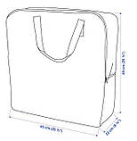 Велика міцна сумка для зберігання речей IKEA DIMPA 65x22x65 см органайзер кофр чохол для одягу та білизни, фото 5