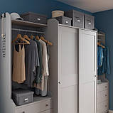 Коробка з кришкою для зберігання речей IKEA TJOG 25x36x15 см ящик органайзер темно-сірий ІКЕА ТЙОГ, фото 8