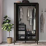Коробка з кришкою для зберігання речей IKEA TJOG 25x36x15 см ящик органайзер темно-сірий ІКЕА ТЙОГ, фото 10