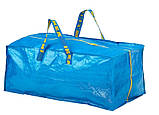 Велика міцна господарська сумка IKEA FRAKTA 73x35x30 см (76 л) синя еко сумка рюкзак 901.491.48, фото 3