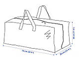 Велика міцна господарська сумка IKEA FRAKTA 73x35x30 см (76 л) синя еко сумка рюкзак 901.491.48, фото 6