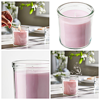 Ароматична свічка IKEA LUGNARE Жасмин 8,5 см х 40 годин горіння декоративна аромасвічка в склянці