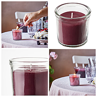 Ароматична свічка IKEA STÖRTSKÖN Ягоди 7 см х 20 годин горіння декоративна аромасвічка в склянці