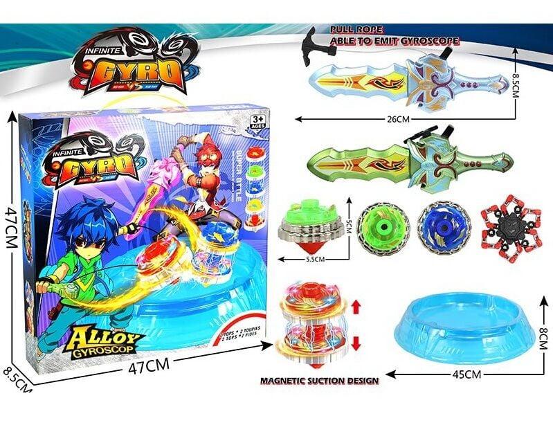 Бейблейд LSD 167 A арена, 2 дзиги, 2 запускача, накладки на дзиґи, підсвічування