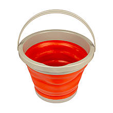 Силіконове складне відро TRAMP 5л оранжеве для кемпінгу та походів, легке і компактне