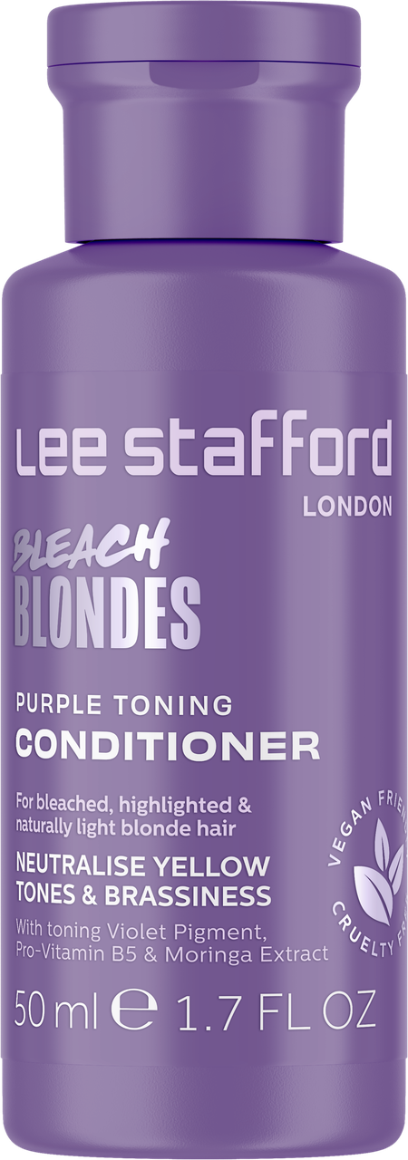 Тонуючий фіолетовий кондиціонер для освітленого волосся Lee Stafford Bleach Blondes Purple ,50мл