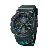 Годинник Casio G-Shock GA - 100 BLACK-BLUE AAA
