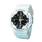 Годинник Casio G-Shock GA - 100 WHITE WITH BLACK AAA