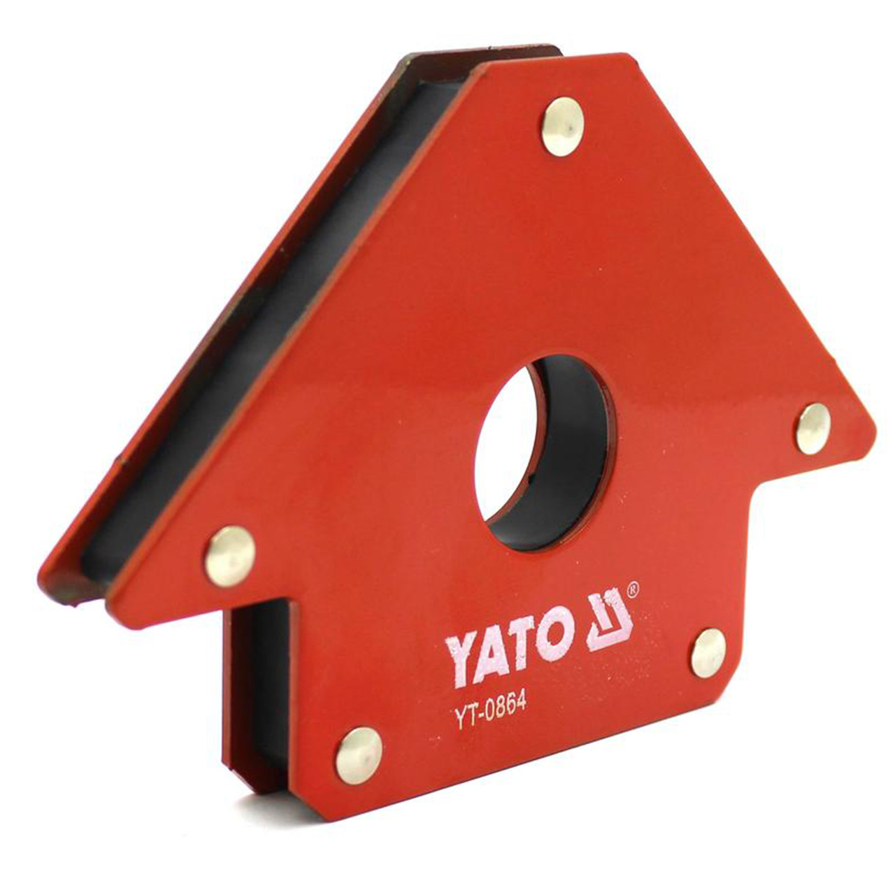 Струбцина магнітна YATO тримач для зварювання 102х155х17 мм 22.5 кг Ø=18 мм YT-0864 / Магнітний кутник