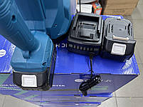 Акумуляторна повітродувка для саду + 2 акумулятори 21V / Дуйка для листя / Садовий пилосос, фото 4