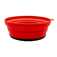 Тарілка TRAMP силіконова з пластиковим оснуванням 550 мл UTRC-123 терракота легка і компактна для подорожей