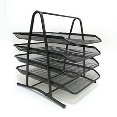 Лоток горизонтальний 4 відділ. метал. 1088-B чорний