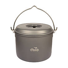 Казан Трамп анодований з кришкою 7л UTRC-041 з анодованого алюмінію для приготування на вогні