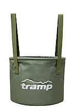Відро Tramp ПВХ оливкове 12л UTRC-071, матеріал ПВХ, об'єм 12 л для продуктів харчування