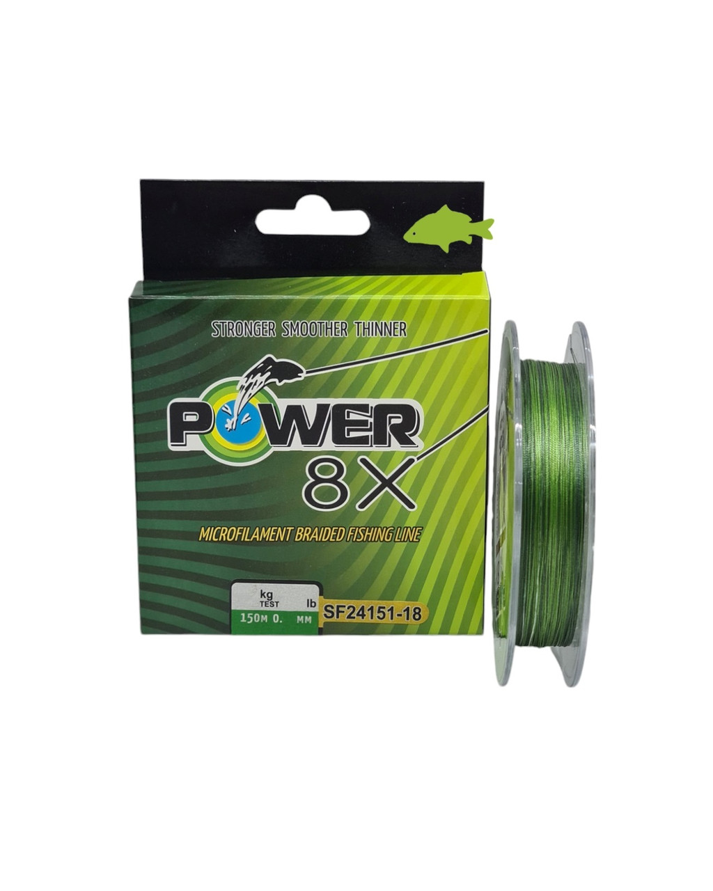 Шнур Power Microfilament Braided PE 8X 150м 0.18 мм/12.0 кг (темно-зелений)