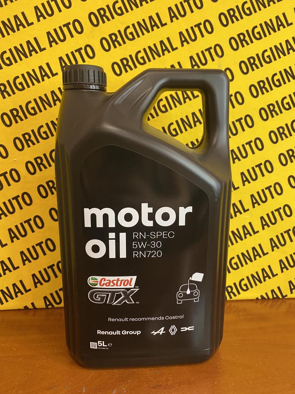 Оригінальне моторне масло Renault - Castrol GTX RN 5W-30 RN 720 5L 7711658108