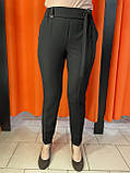 Брюки жіночі класика звужені 42 чорні, фото 2