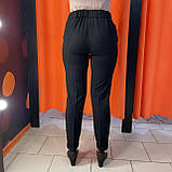 Брюки жіночі класика звужені 42 чорні, фото 5