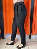 Брюки жіночі класика звужені 42 чорні, фото 7