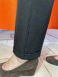 Брюки жіночі класика звужені 42 чорні, фото 8