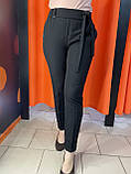 Брюки жіночі класика звужені 42 чорні, фото 9