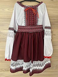 Вишитий костюм для дівчинки,  вишиванка дитяча, розмір 5, зріст 120 см
