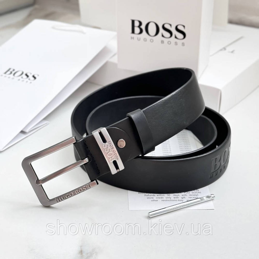Чоловічий ремінь Boss із натуральної шкіри (221)
