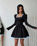 Жіноча базова святкова міні приталена сукня зі шнурівкою на спині Олд Мані з білим спідником дайвінг